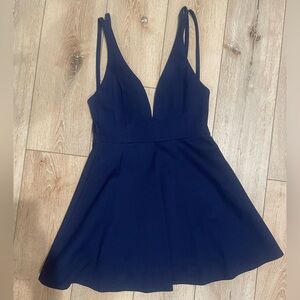 Navy Blue Semi-Formal Dress